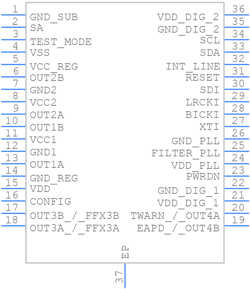 STA339BW - STMicroelectronics - PCB symbol