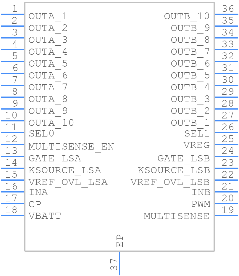 VNHD7012AY - STMicroelectronics - PCB symbol
