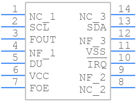 M41TC8025AMC6F - STMicroelectronics - PCB symbol