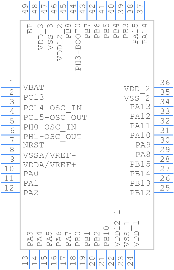 STM32L552CEU6Q - STMicroelectronics - PCB symbol