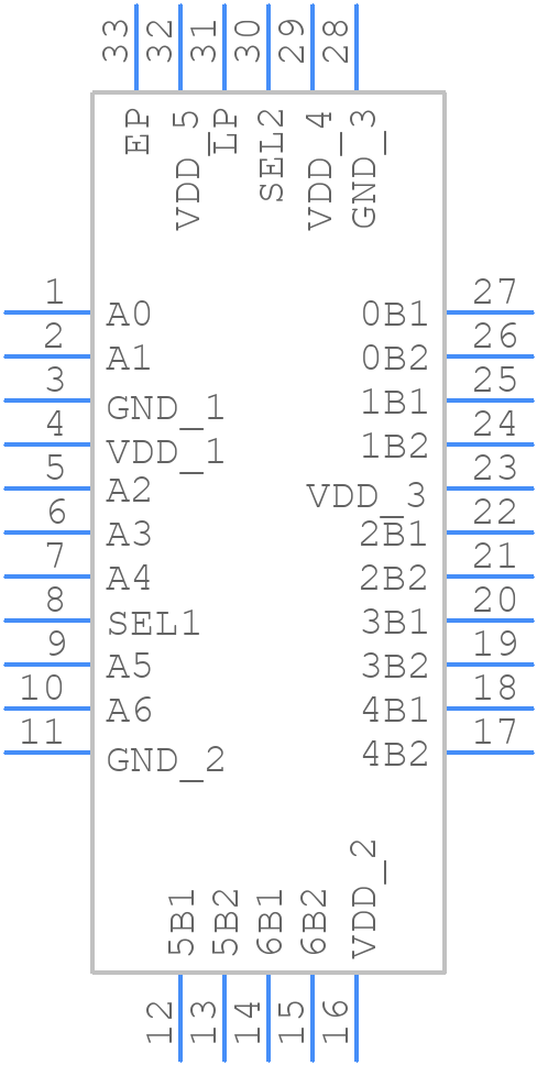 STMUX7000QTR - STMicroelectronics - PCB symbol