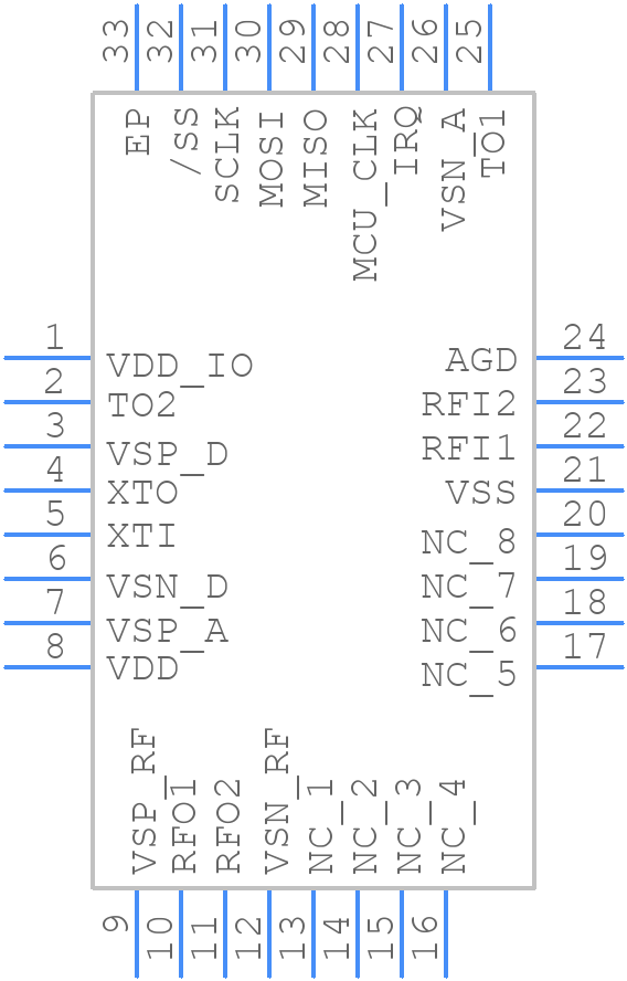 ST25R3912-BQFT - STMicroelectronics - PCB symbol