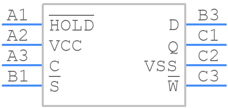 M95160-RCS6TP/S - STMicroelectronics - PCB symbol