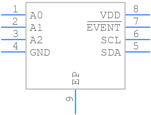 STTS424E02CDA6F - STMicroelectronics - PCB symbol