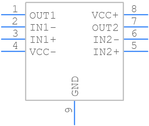 LM358AQT - STMicroelectronics - PCB symbol