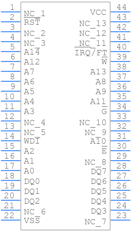 M48T37Y-70MH6F - STMicroelectronics - PCB symbol