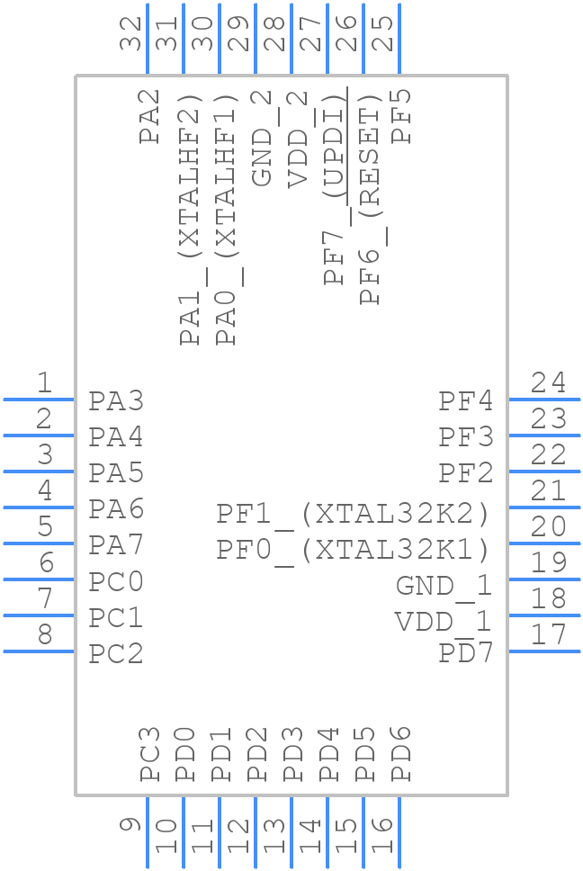 AVR32EA32-I/PT - Microchip - PCB symbol