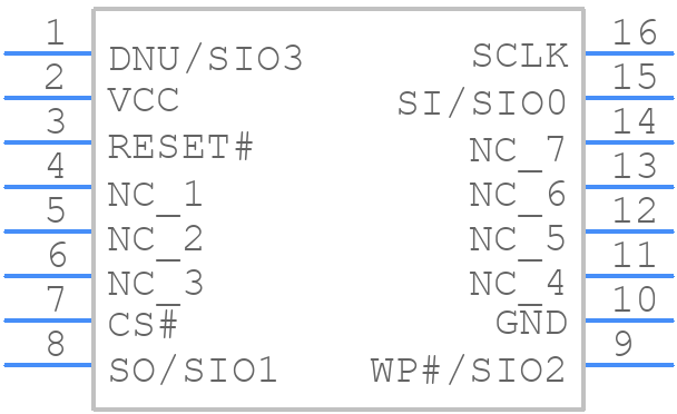 MX25L12835FMI-10G-TR - Macronix - PCB symbol