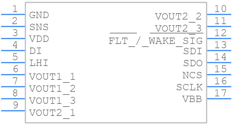TPS2HCS08AQPWPRQ1 - Texas Instruments - PCB symbol
