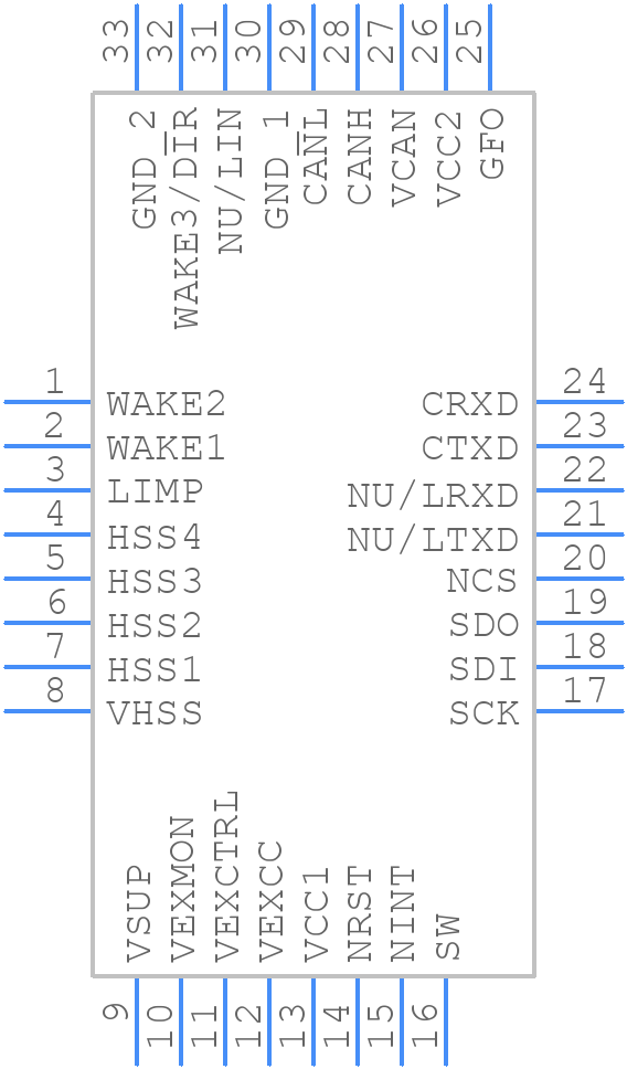 TCAN28473RHBRQ1 - Texas Instruments - PCB symbol