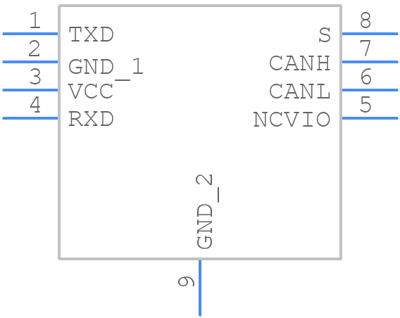 TCAN857VDRBRQ1 - Texas Instruments - PCB symbol