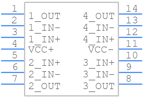 OPA4134PA - Texas Instruments - PCB symbol