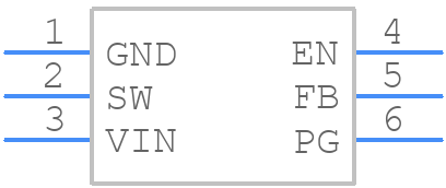 TPS62A02AQDRLRQ1 - Texas Instruments - PCB symbol