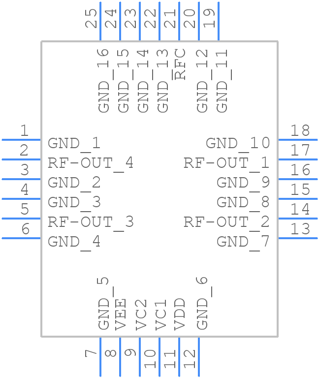M4SWA4-34DR+ - Mini-Circuits - PCB symbol
