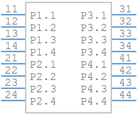 10134757-5544P00LF - Amphenol - PCB symbol