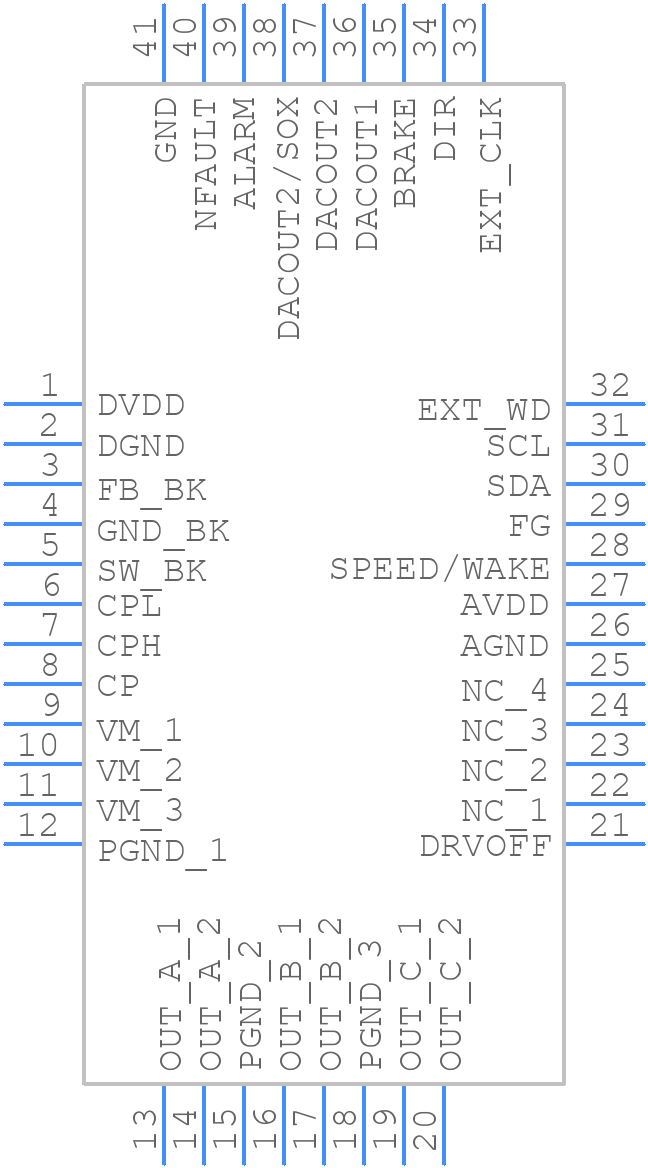 MCF8316DVQRGFRQ1 - Texas Instruments - PCB symbol