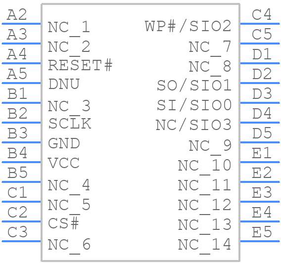 MX25U51245GXDI00-T - Macronix - PCB symbol