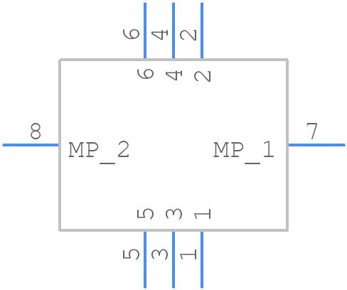 DS1020-08-6VBT11-R - Connfly - PCB symbol