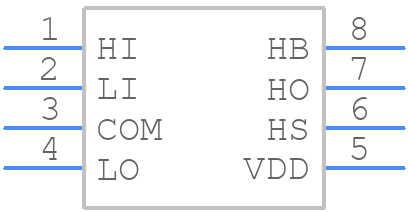 UCC27734DR - Texas Instruments - PCB symbol