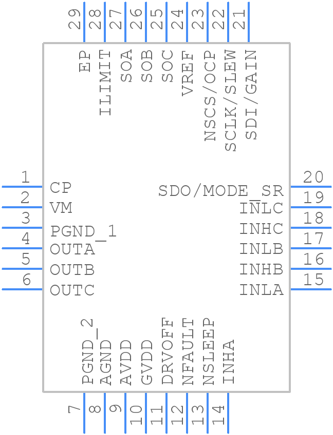DRV8376SNLGR - Texas Instruments - PCB symbol