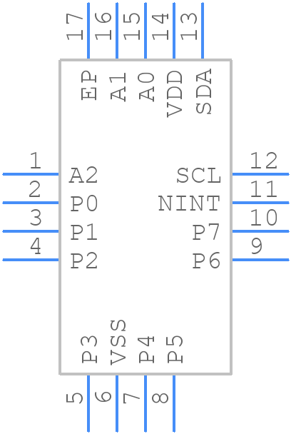 PCA9554CBSHP - NXP - PCB symbol