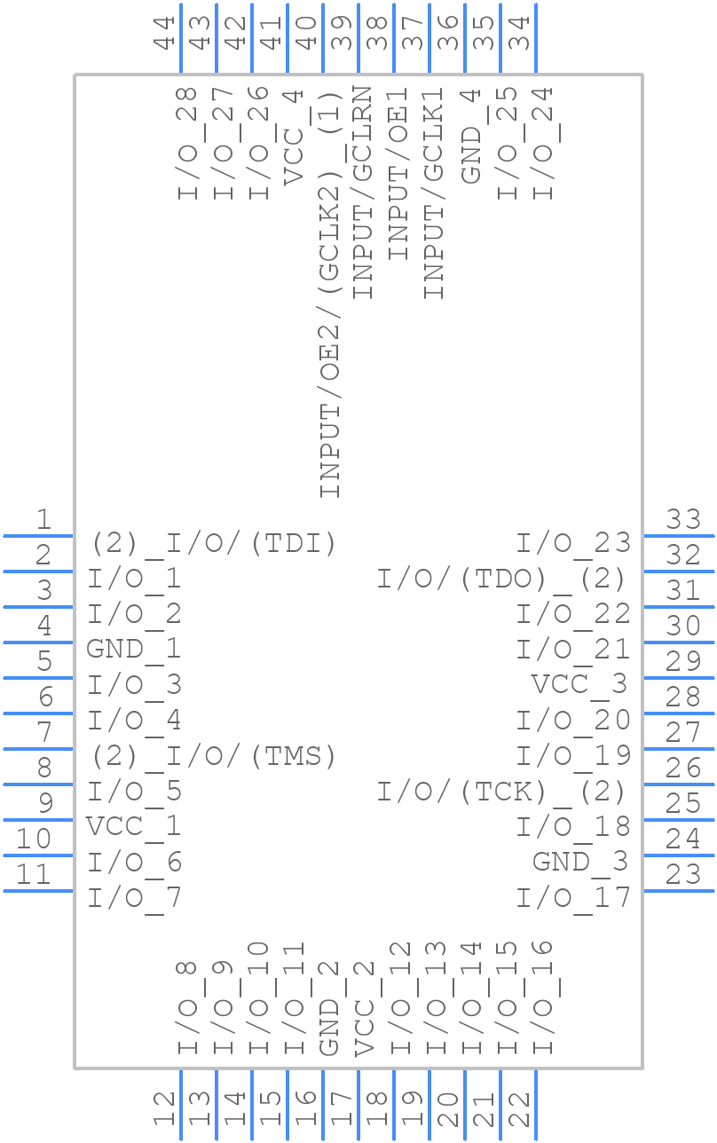 EPM7032STC44-10 - Intel - PCB symbol