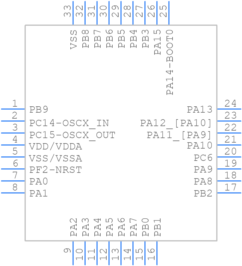 STM32C071K8U7TR - STMicroelectronics - PCB symbol