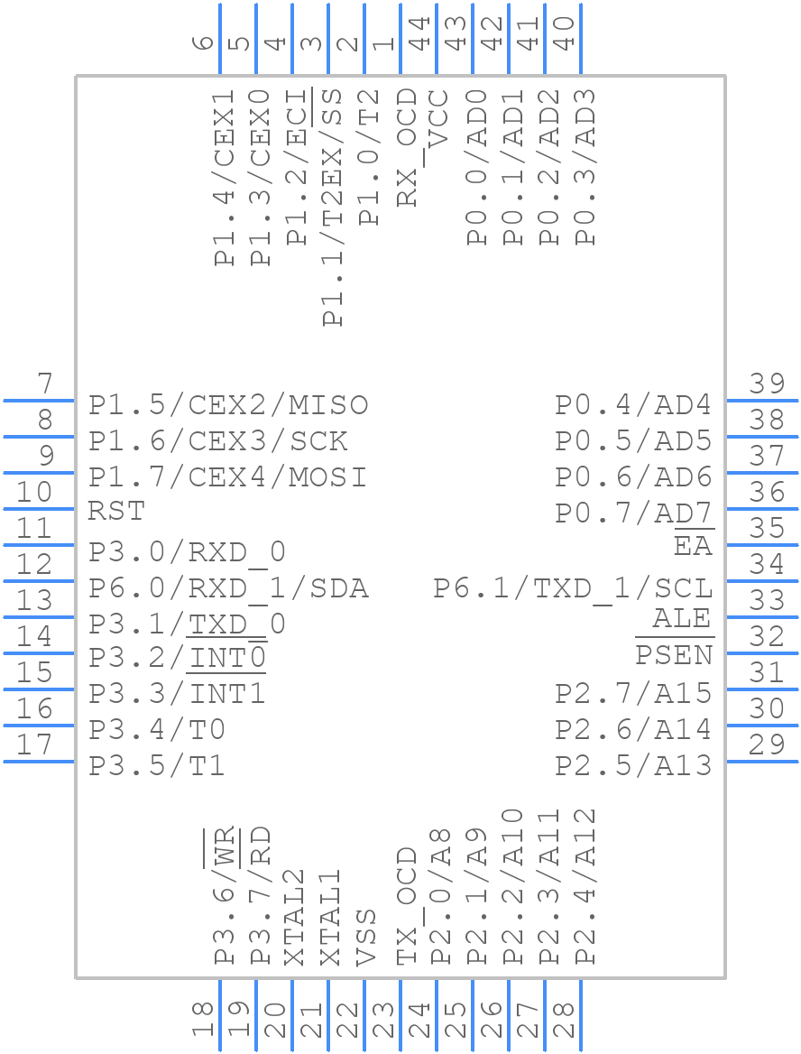 AT89C51RE2-SLSUM - Microchip - PCB symbol