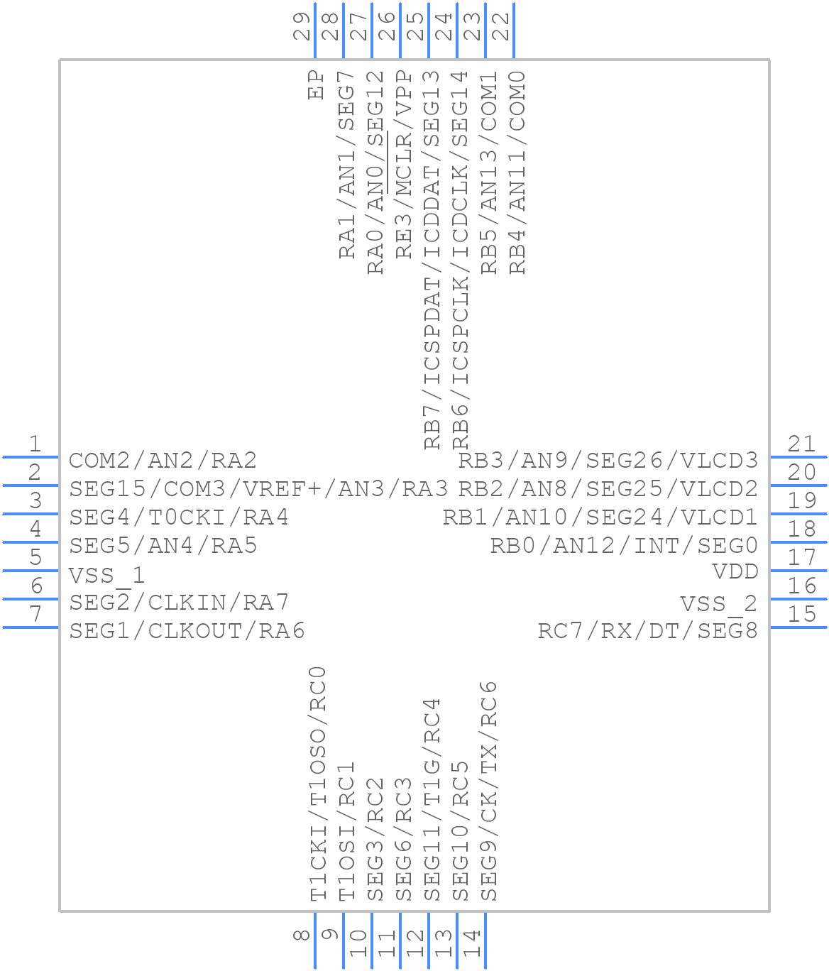 PIC16LF1906-I/MV - Microchip - PCB symbol