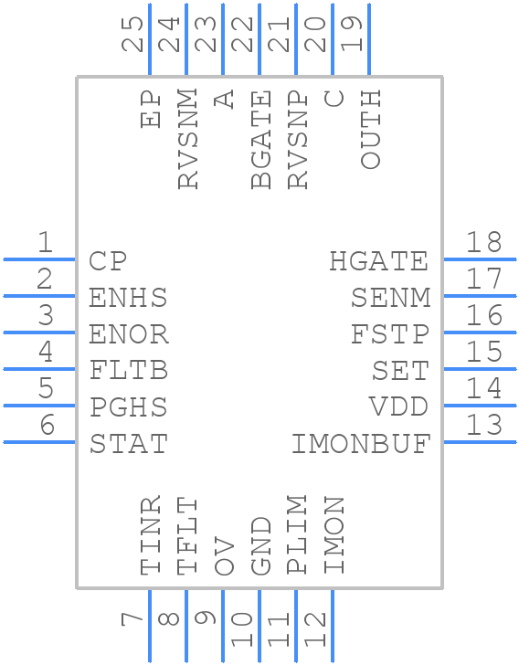 TPS24741RGET - Texas Instruments - PCB symbol