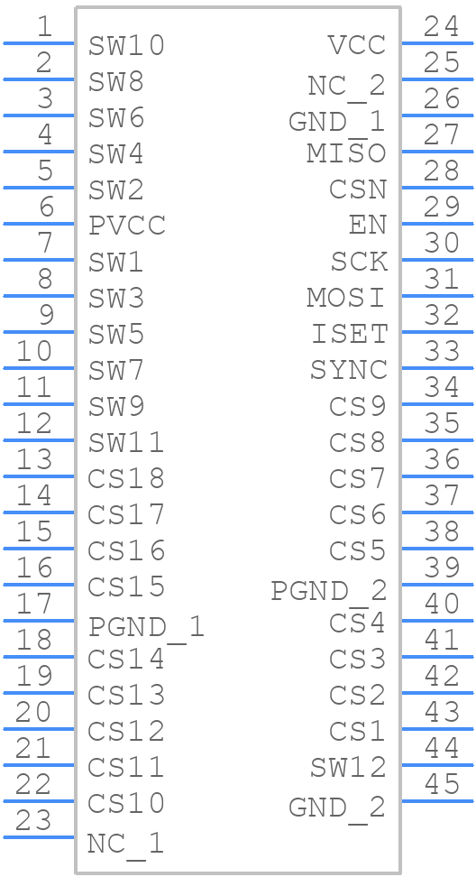 AW20216SQNR - AWINIC - PCB symbol