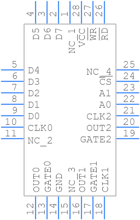 CS82C54-10Z - Renesas Electronics - PCB symbol