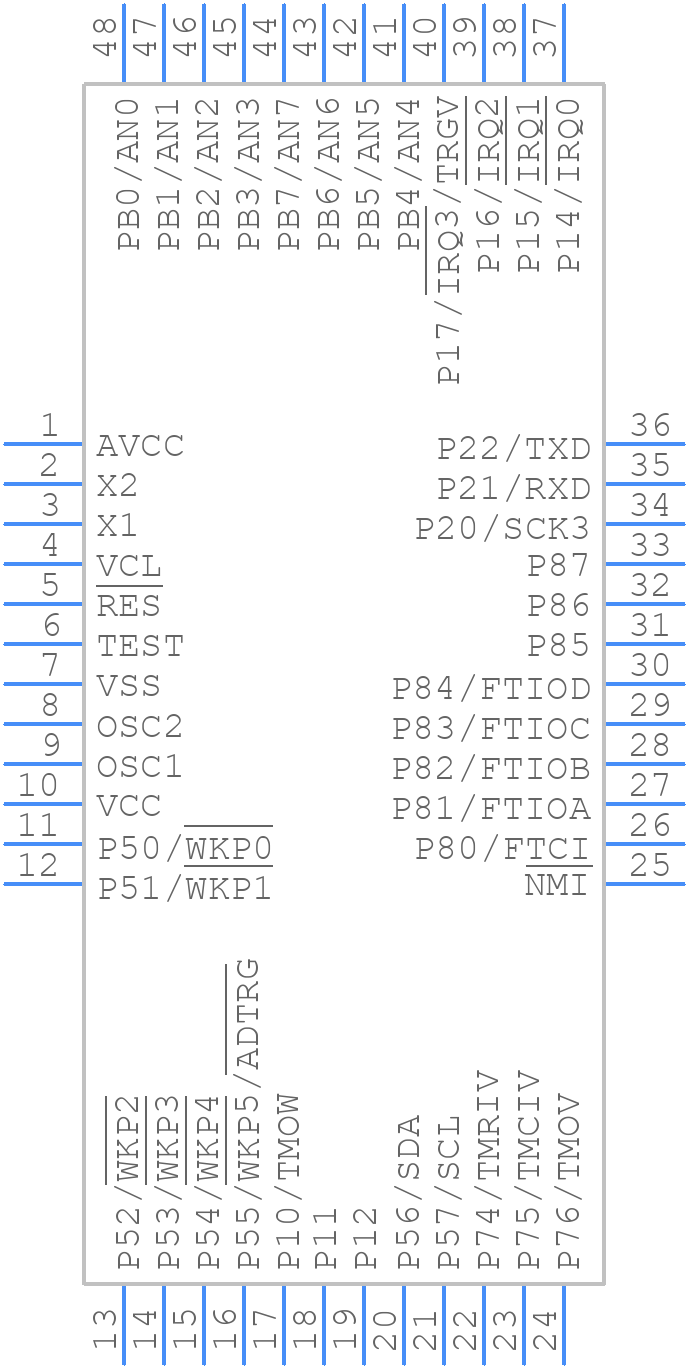 HD64F3664FX-V - Renesas Electronics - PCB symbol