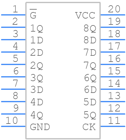 HD74LVC374AT-E - Renesas Electronics - PCB symbol