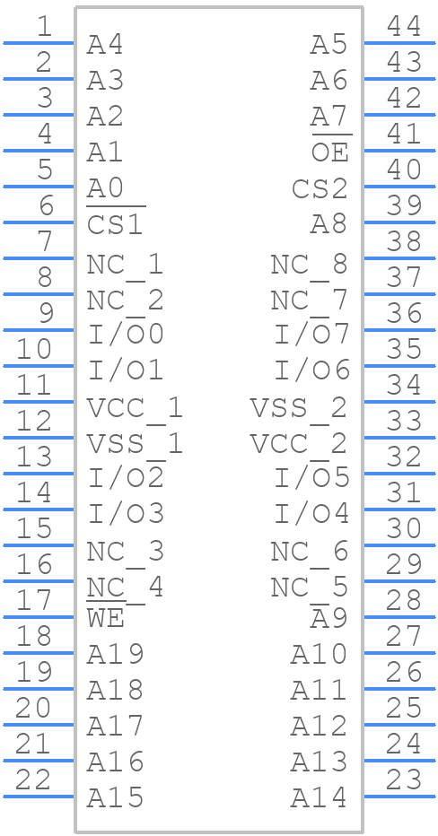 HM628100LTTI-5SL - Renesas Electronics - PCB symbol
