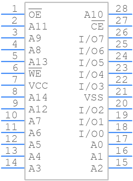 HN58C256AT10E - Renesas Electronics - PCB symbol