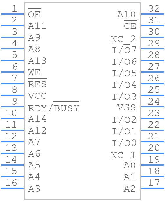 HN58V257AT12E - Renesas Electronics - PCB symbol