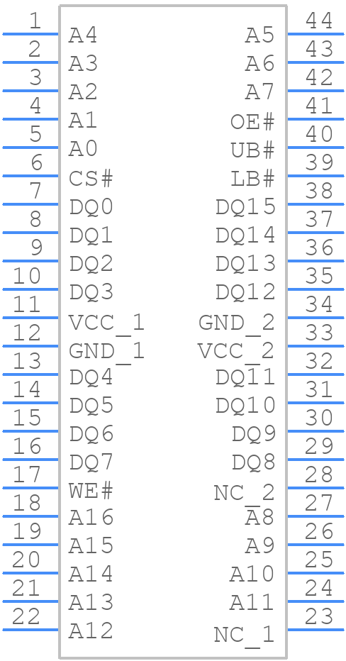 R1LV0216BSB-5SI#B0 - Renesas Electronics - PCB symbol