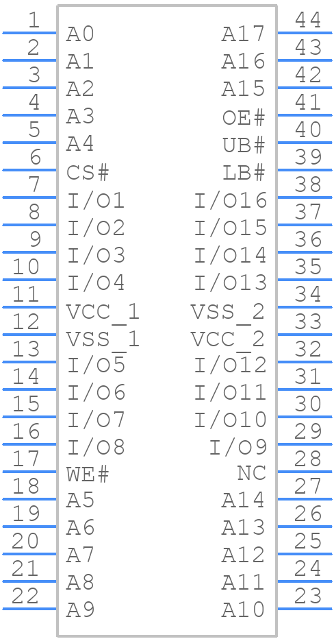 R1RW0416DSB-2LR - Renesas Electronics - PCB symbol