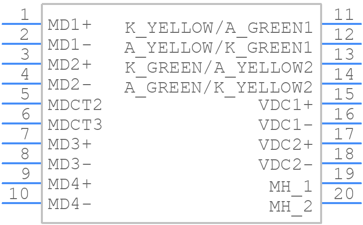 JXF0-1012NL - Yageo Group - PCB symbol