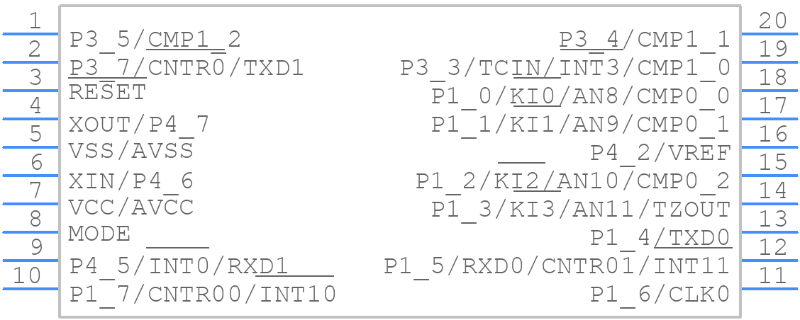 R5F21194SP - Renesas Electronics - PCB symbol