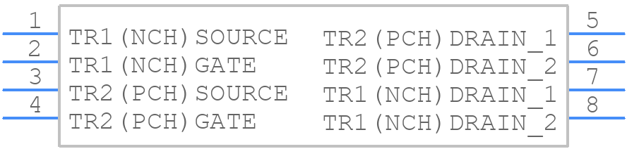 QH8M22TCR - ROHM Semiconductor - PCB symbol