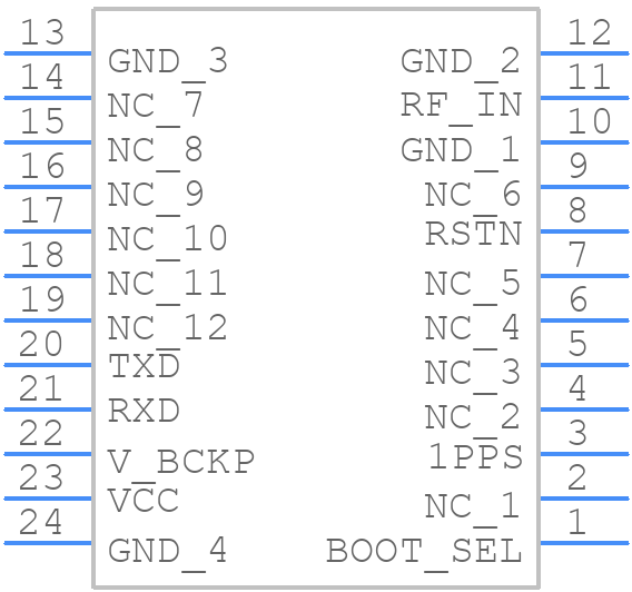PX1125S-01 - SkyTraq - PCB symbol