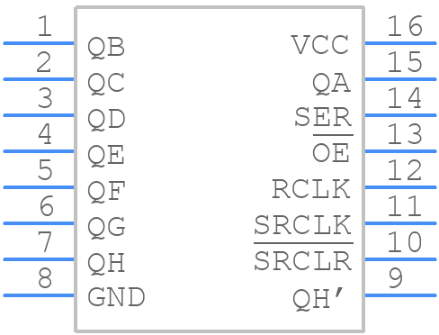 74HC595XWSS16G/TR - SGMICRO - PCB symbol