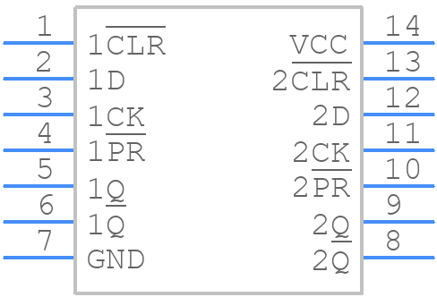 TC74AC74P - Toshiba - PCB symbol