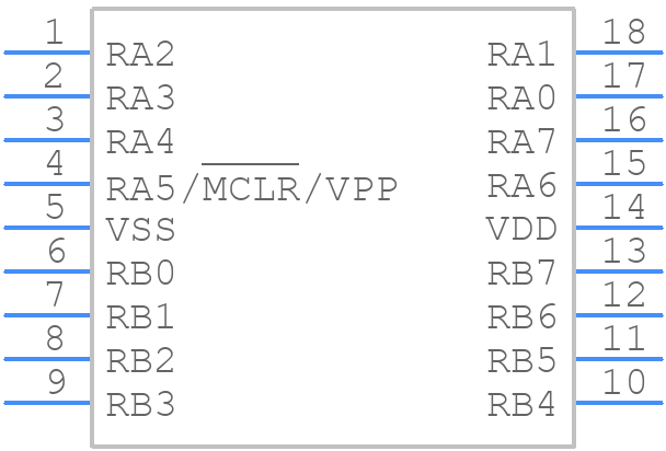 PIC16F1827-E/P - Microchip - PCB symbol