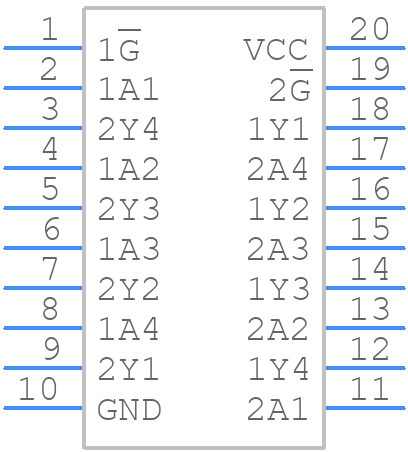 TC74VHCT244AF(K,F) - Toshiba - PCB symbol