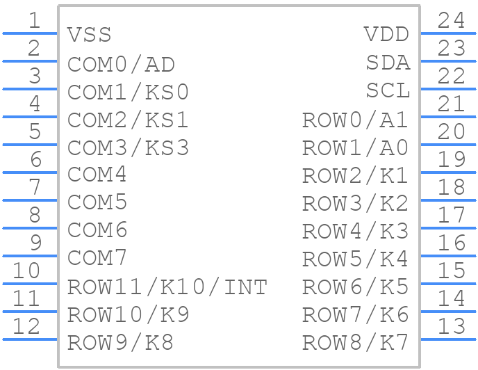 HT16K33(24SOP-A) - Holtek - PCB symbol