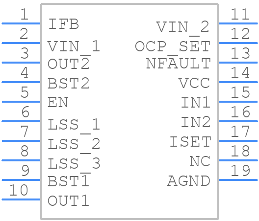 MP6619LGQ - Monolithic Power Systems (MPS) - PCB symbol