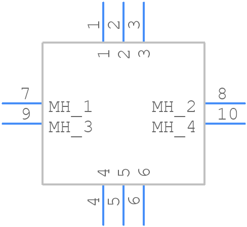 100DP8T1B3VS2REH - E-Switch - PCB symbol